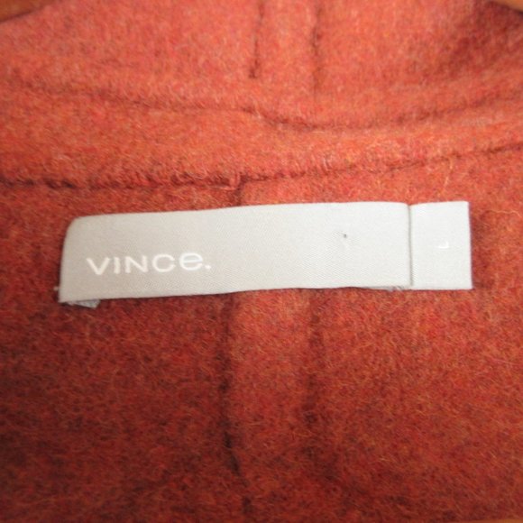 Vince Oversized Blanket Coat Size L Rust - Picture 3 of 8